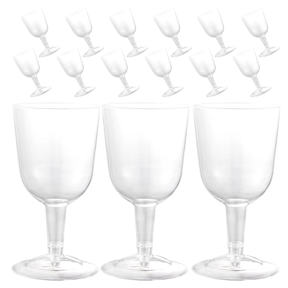 

48pcs Red Glass Set 180ml Shatterproof Plastic Goblets with Isolation Holder for Home Hotel Banquet Party Bar