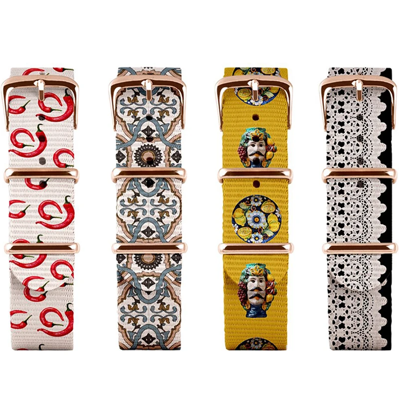 Premium Nylon Straps 18mm 20mm 22mm Nylon Watch Band Colorful NATO Nylon Canvas Watch Strap for Men Women