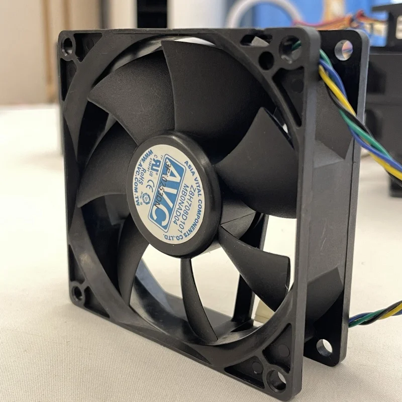 PWM 케이스 선풍기 냉각 선풍기, DL08025R12H, 12V, 0.50A, 4 핀, 80x80x25mm