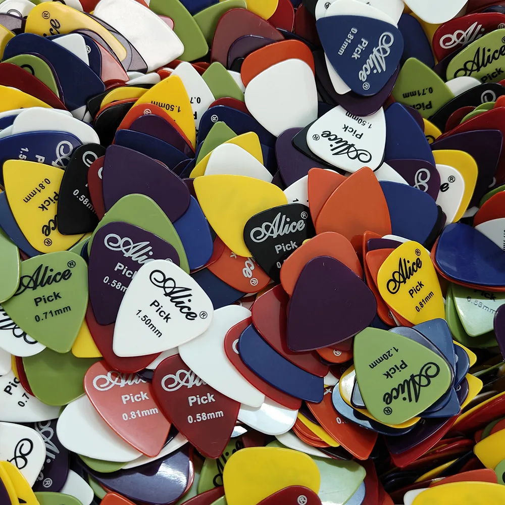 

Разноцветные медиаторы для гитары, 100 шт., смешанные медиаторы из АБС-пластика премиум-класса для акустических электрогитар, бас-гитары или гавайской гитары, музыка