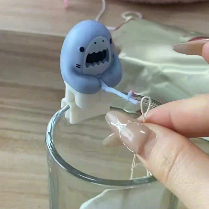 Little Shark Tea Infuser Shark Shaped Cup Edge Hanging Herbal Tea Bag Coffee Filter Diffuser Strainer Reusable Tea Accessories