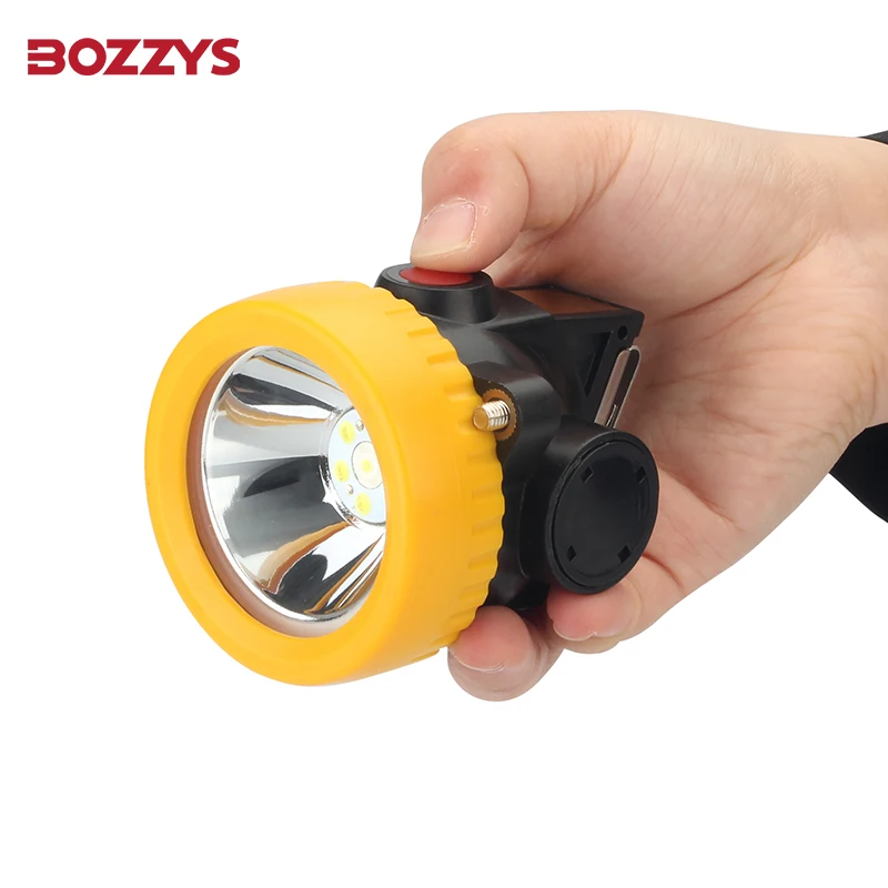 Lámpara de minero montada en la cabeza, faro LED recargable de 1W-2200mAH, con cargador para casco de minería, BK3000