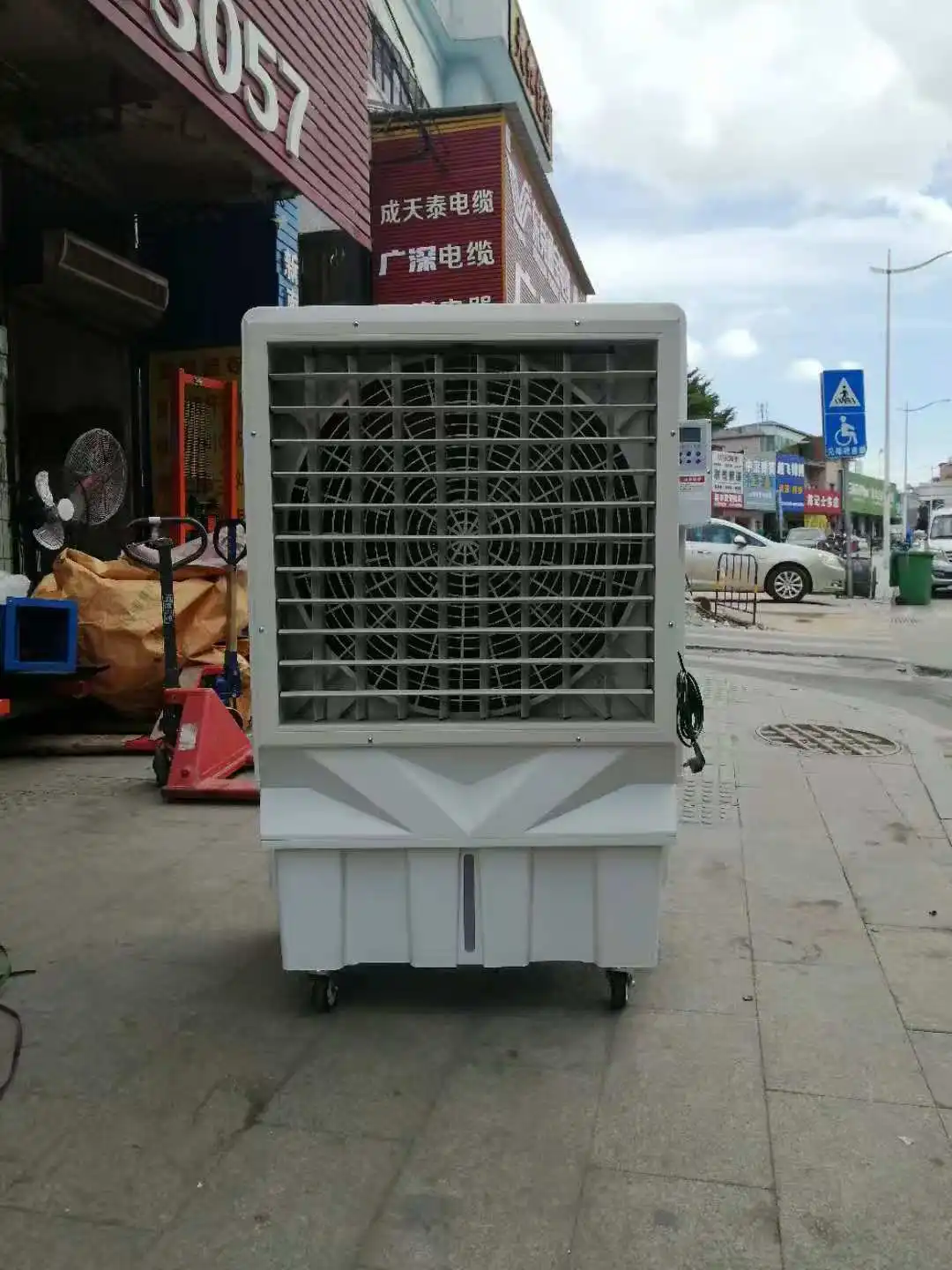 Big Portable Evaporative Air Cooler 100L Large Tank Swamp Air Conditioner 18000m3/h Remote Control Outdoor