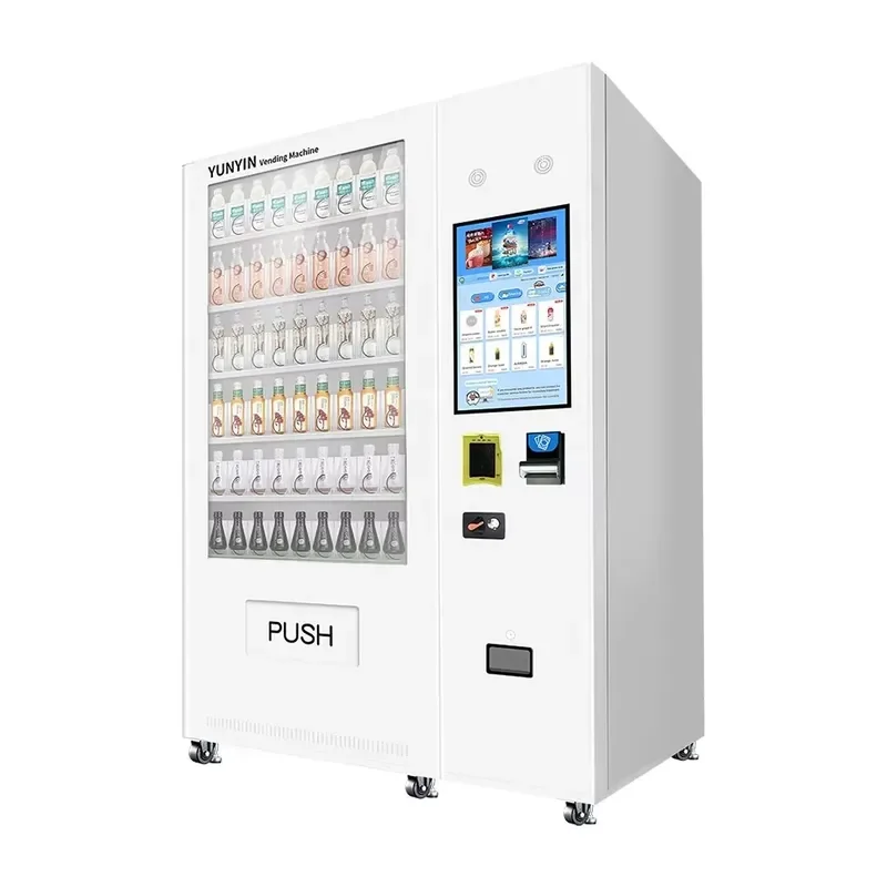 for Yunyin 21.5 Inch Touch Screen Food and Drink Vending Machine Self Service Outdoor Advertising Vending Kiosk
