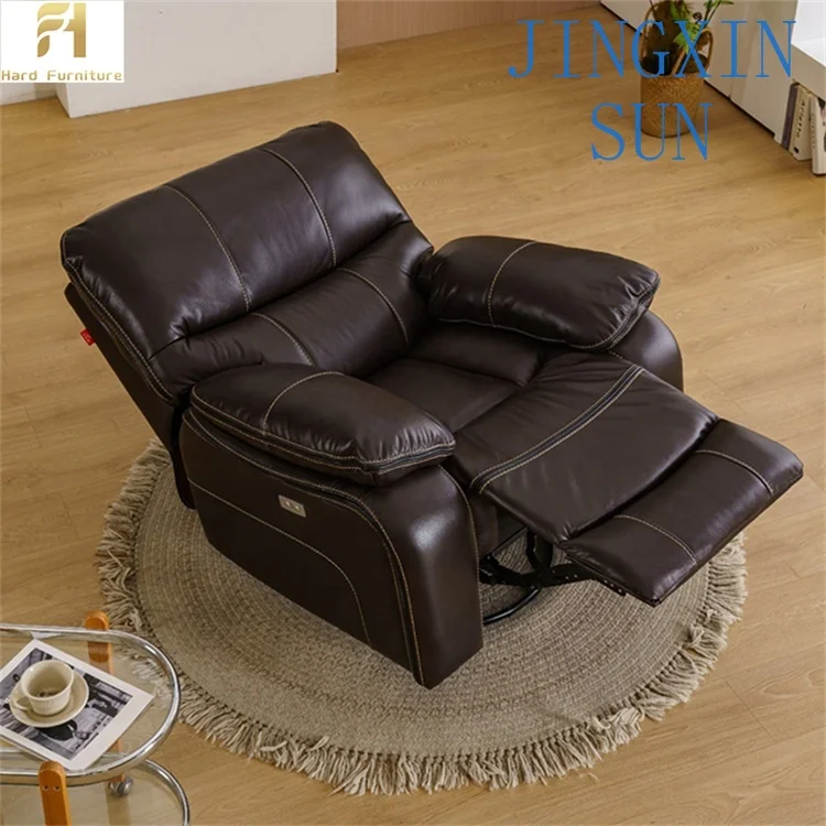 Multifunctional Smart Luxury Modern Leather Leisure Recliner Single Living Room Comfortable Sofa