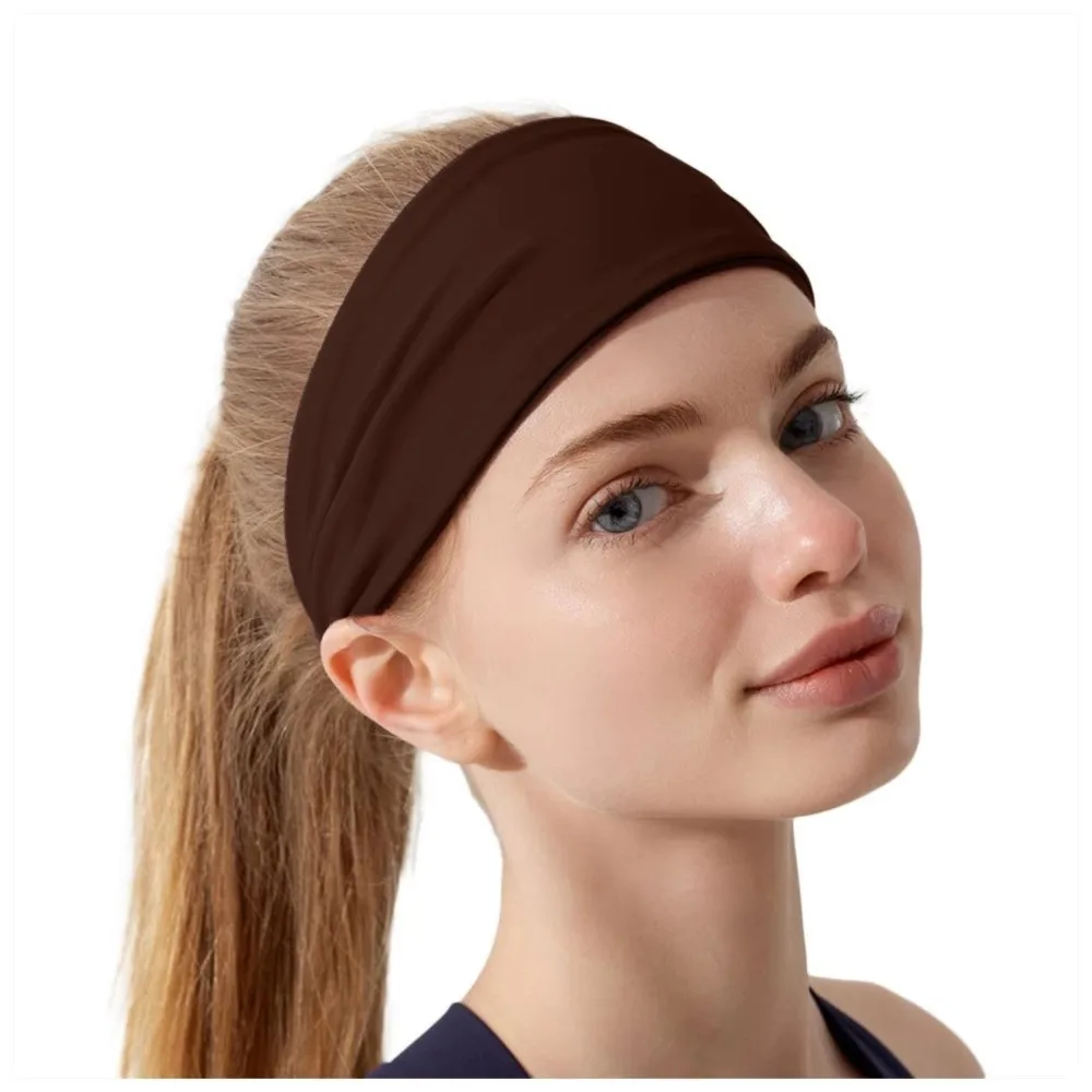 Quick Dry Elastic Yoga Headband Breathable Non Slip Yoga Non Slip Head Wrap Polyester High Elastic - view 2