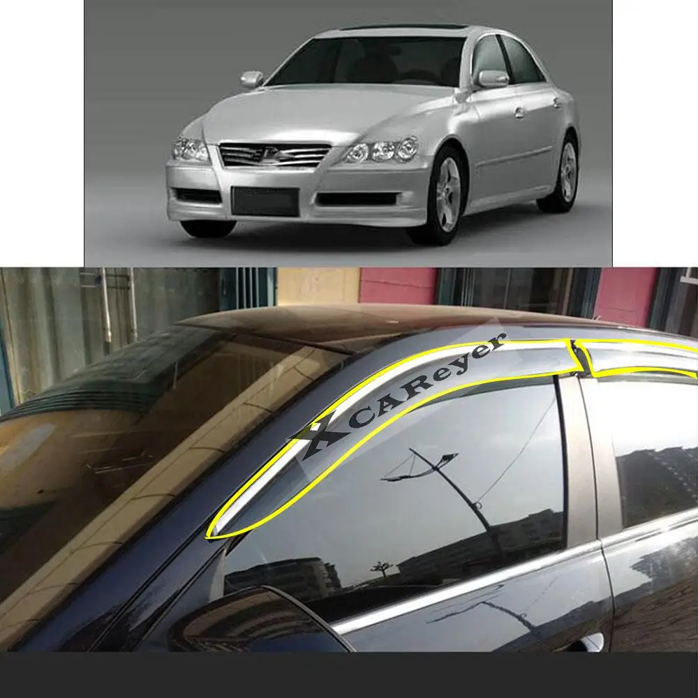 For Toyota Reiz Mark X 2005 2006 2007 2008 2009 Car Body Styling Sticker Plastic Window Glass Wind Visor Rain/Sun Guard Vent