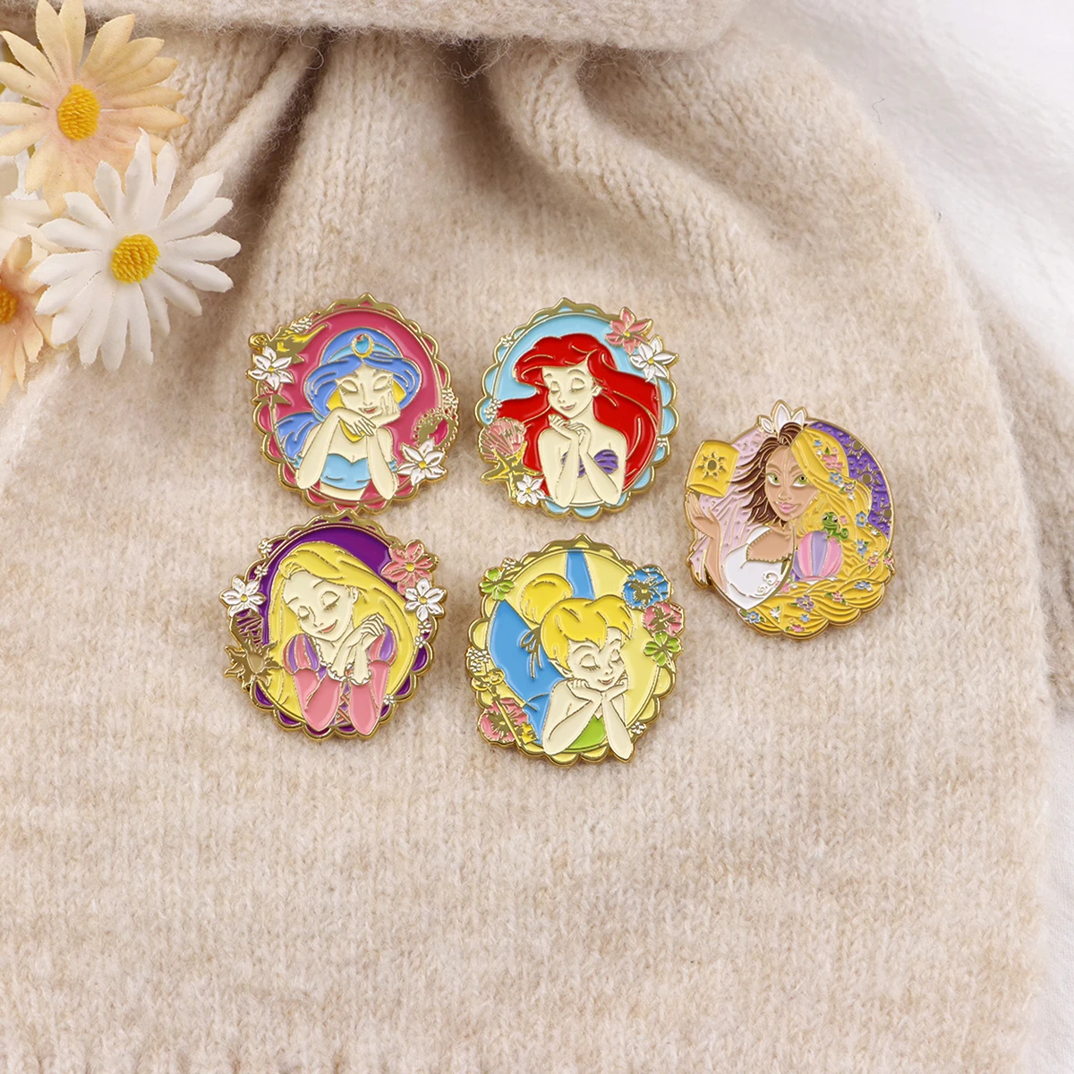 Anime Princess Enamel Pin Lapel Pins for Backpacks Brooches for Women Clothes Badge Cosplay Accessories Halloween Gifts Toys