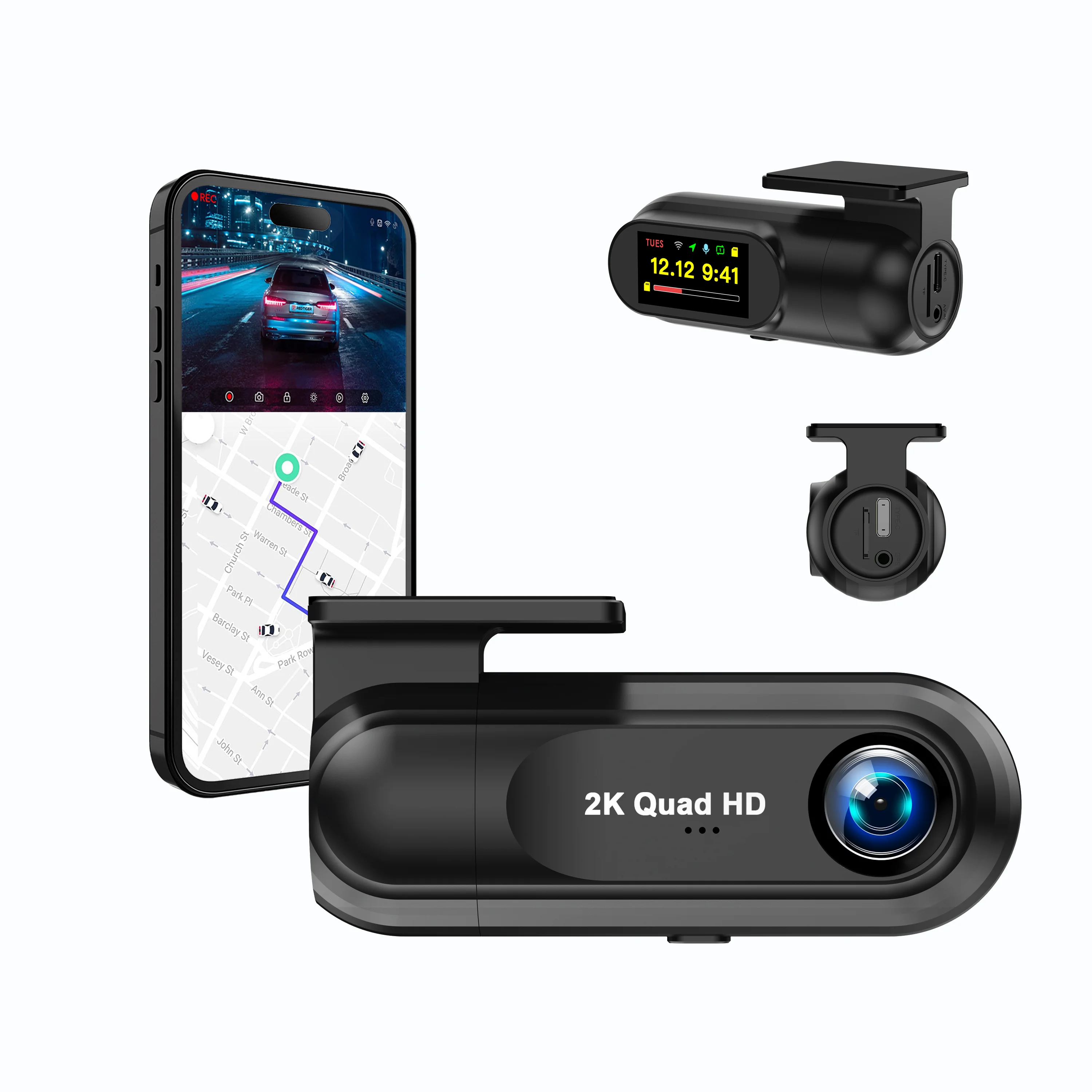

Mini Car Camera Recorder 2k Dash Camera ADAS System Dash Camera with Global Positioning System and Wireless Loop Recording
