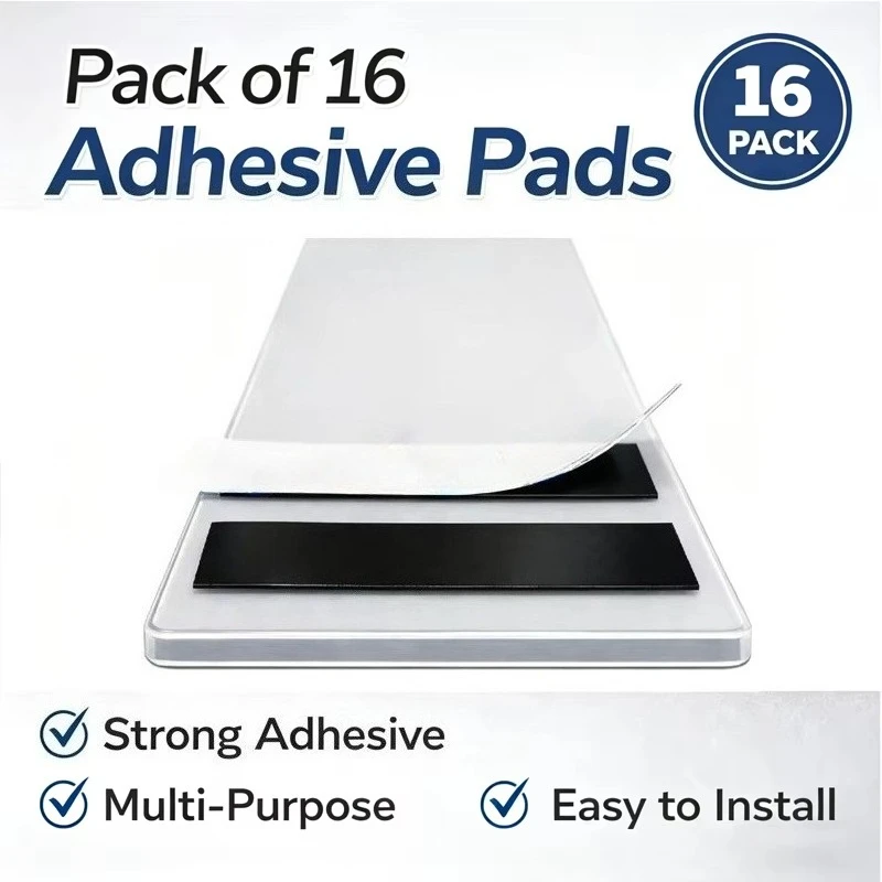 16Pcs Heavy Duty Double Sided Adhesive Foam Pads Car Number Plate Sticky Mounting Pads For European License Plate Auto Exterior