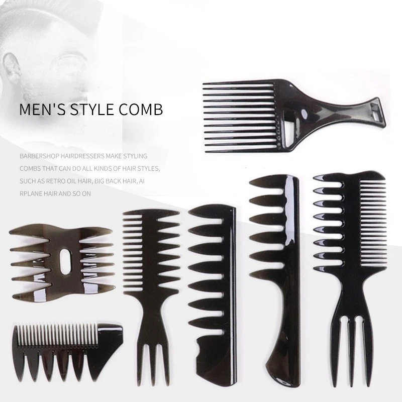 

Plastic Wide Tooth Curl Comb Detangling Hair Brush Oil Texture Comb for Curly Wet Hair Cutting Combs Barber Salon Styling Tools