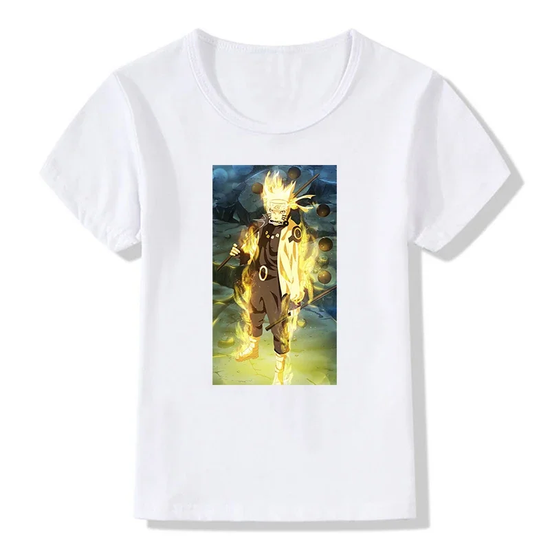 Narutoeds koszulki dziecięce dla dzieci nadruk Anime odzież codzienna koszulka bluzki Unisex chłopców i dziewcząt kreskówka T-shirty dla dzieci