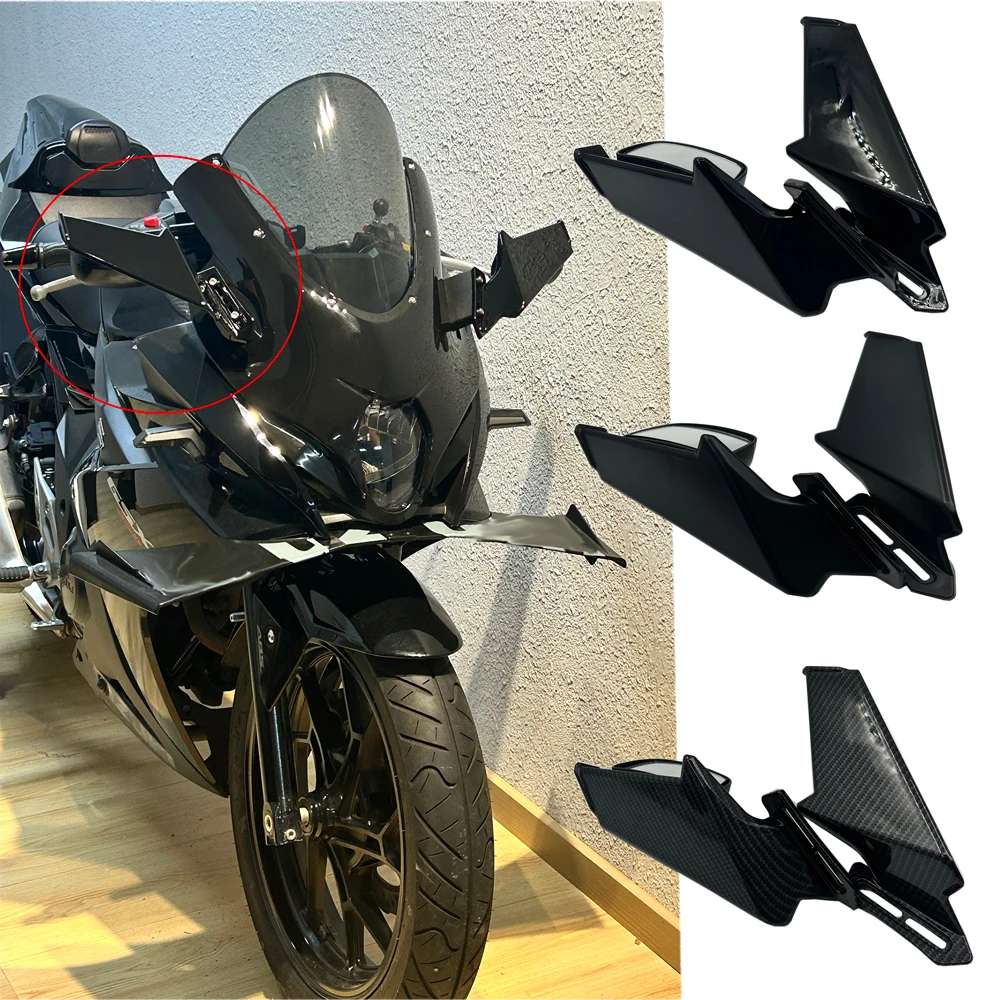 

For Suzuki NEW GSX250R GSXR125 GSXR150 Universal Motorcycle Rearview Wind Wing Adjustable Spoiler Fairing With Rear View Mirror