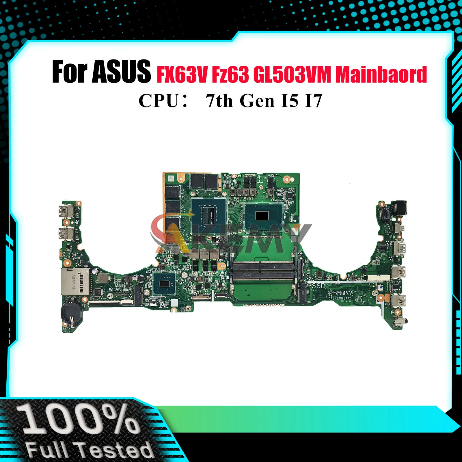 

GL503VM Laptop Motherboard For ASUS ROG Strix GL503VM Fz63v GL503V FX63V Notebook Mainboard W/ I5 I7 CPU 100% tests OK fast ship