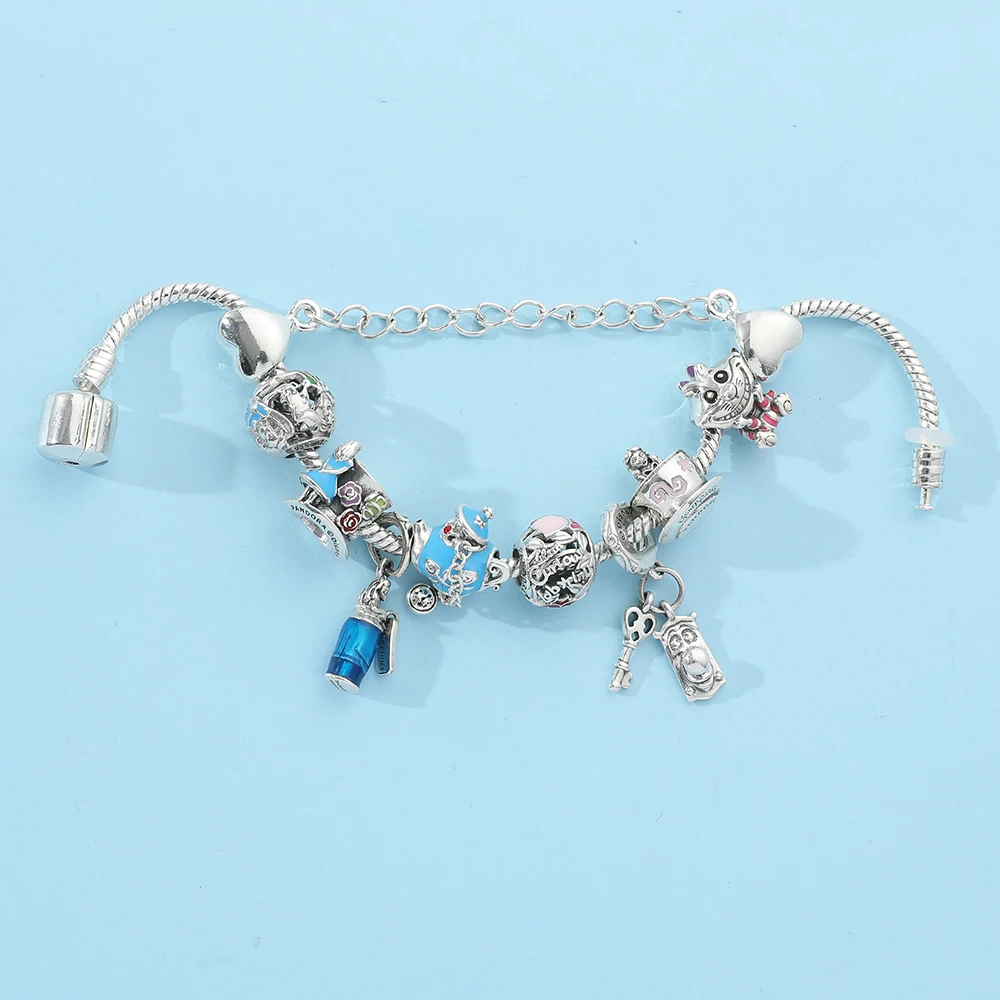 European and American fairy tale new product Alice in Wonderland combination pendant bracelet jewelry