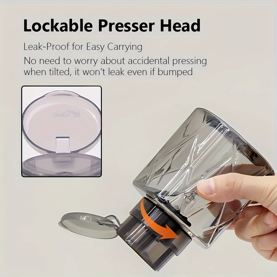 5 個 220ml 詰め替え可能なポンプスプレーボトル ロック付き ネイルケアや化粧品用途に最適 空気圧式ディスペンシングポンプボトル