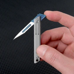 Fast Open Titanium Alloy Scalpel Steel G10 Folding Knife Outdoor Survival Camping Portable EDC Tool 10 Blade Free Bottle Opener