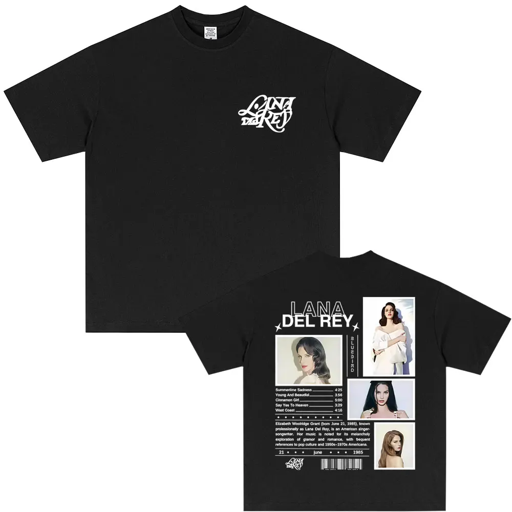 

Singer Lana Del Rey Tour 2025 T-shirt Men Women Hip Hop Fashion Pop Music Short Sleeve T Shirts Unisex Casual Vintage Streetwear