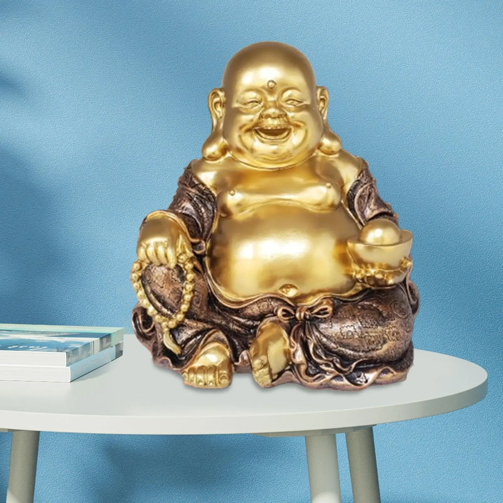 

Maitreya Buddha Sculpture Buddhist Sculpture Chinese Feng Shui Tabletop Ornament Laughing Buddha Statue for Anniversary Party