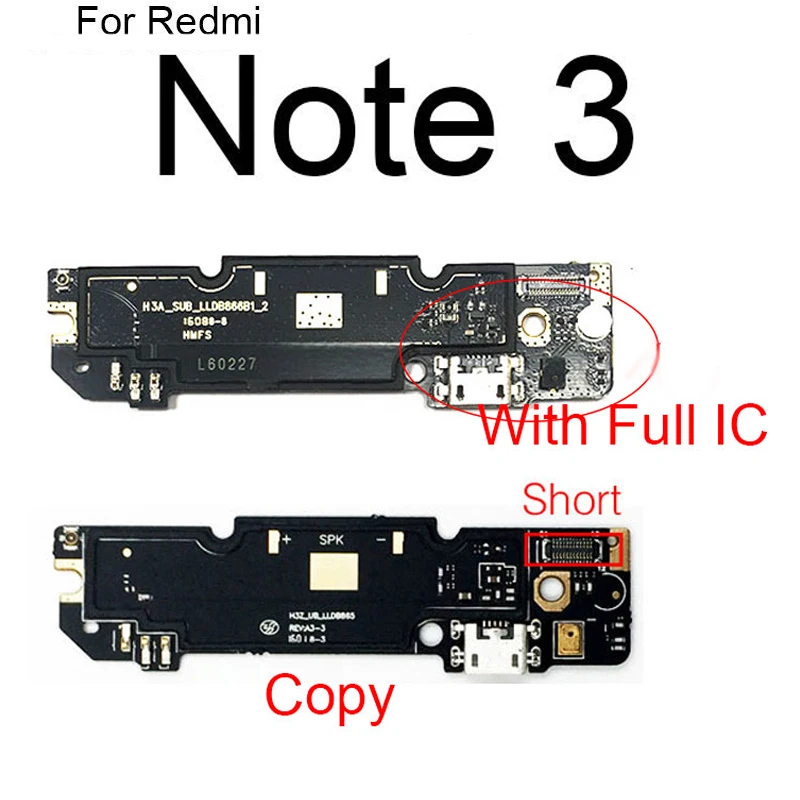 Carte de chargeur USB pour Xiaomi Redmi Note 3 Pro Note 4 4X Pro, station de charge USB, Port USB, câble flexible, pièces de rechange