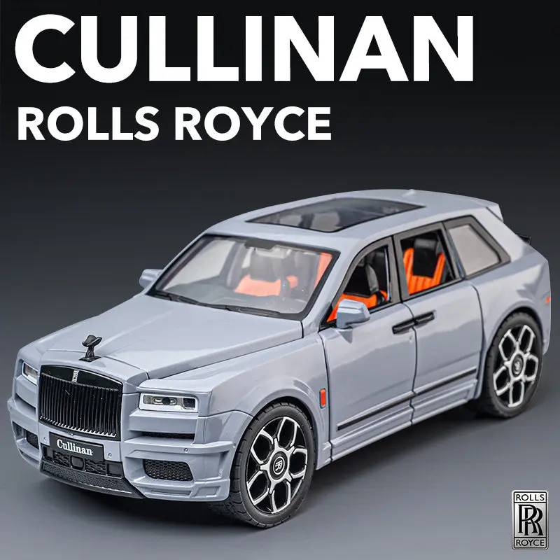 1/20 Rolls Royce SUV Cullinan Mansory Alloy Luxy Car Model Diecasts Metal Toy Car Vehicles Model Sound and Light Childrens Gift