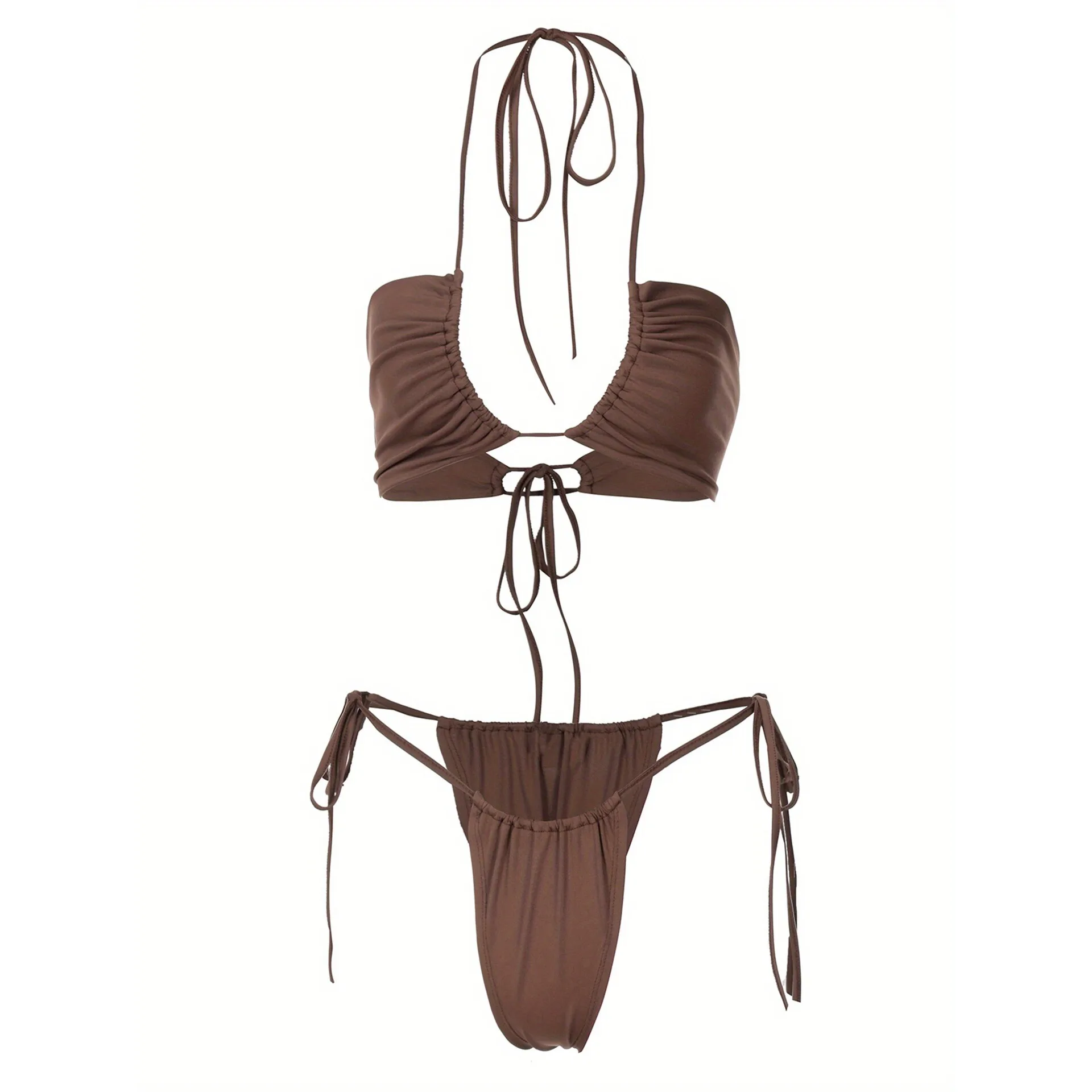 

Sexy Drawstring Bikini Women's Fashion Summer Set Cross-Border S 63396 Bikini Briefs Sexy Swimsuit Women's Underwear