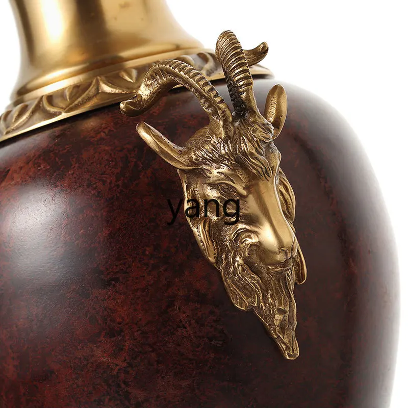 Lcx all-copper trophy ornament decorative vase leader decorative ornament