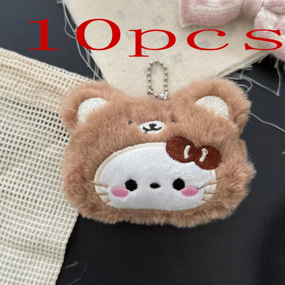 1/4/10 stuks Sanrio Hello Kitty pluche cartoon Kitty hanger sleutelhanger schattige sleutelhanger studententas hanger