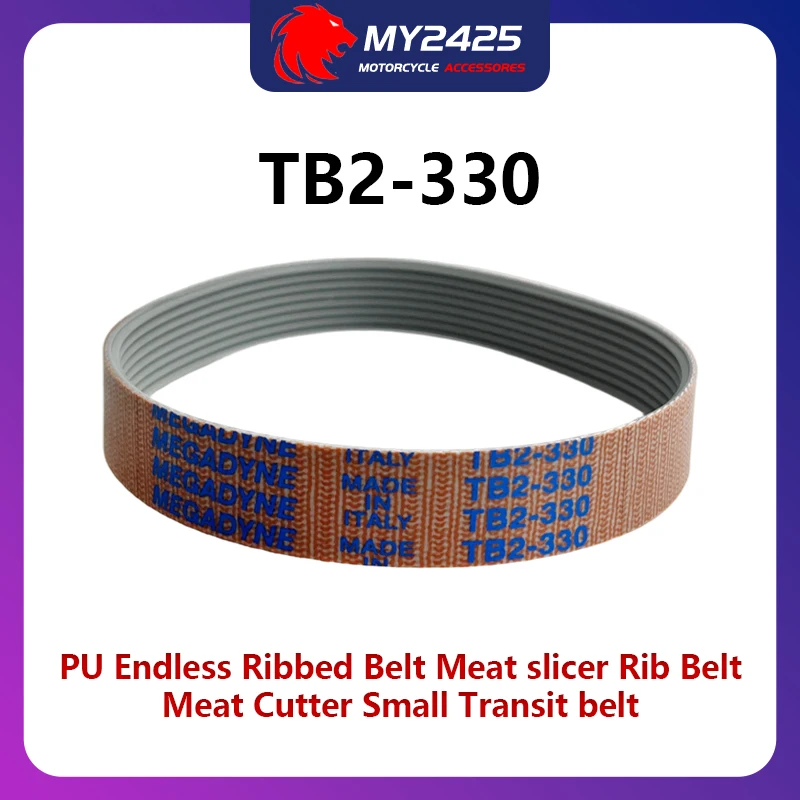 TB2-330 PU endless ribbed belt Automatic Meat slicer Rib Belt,Meat Cutter Small Transit belt,1pcs price TB2-330
