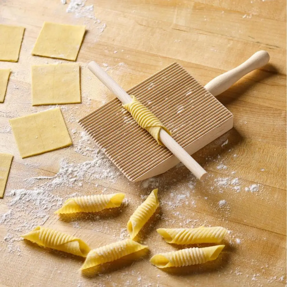 Wooden Garganelli Board Natural Wood Practical Pasta Gnocchi Macaroni Board Making Handmade Cooking Tools Kitchen Accessories