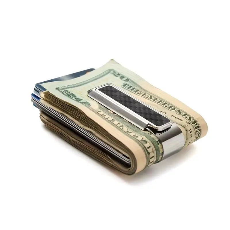 Stainless Steel Money Clip Fashion Durable Cash Credit Card Holder Minimalist Metal Wallet for Boyfriend Birthday Gift