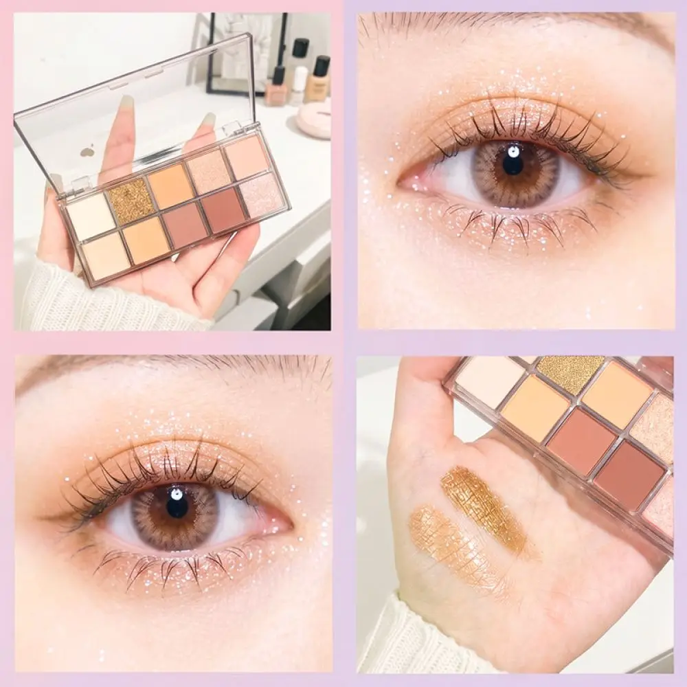 Eyeshadow Palette Matte Shimmer Makeup Powder Earth Tone Natural Look Pure Desire Style For Students Office Ladies Beauty