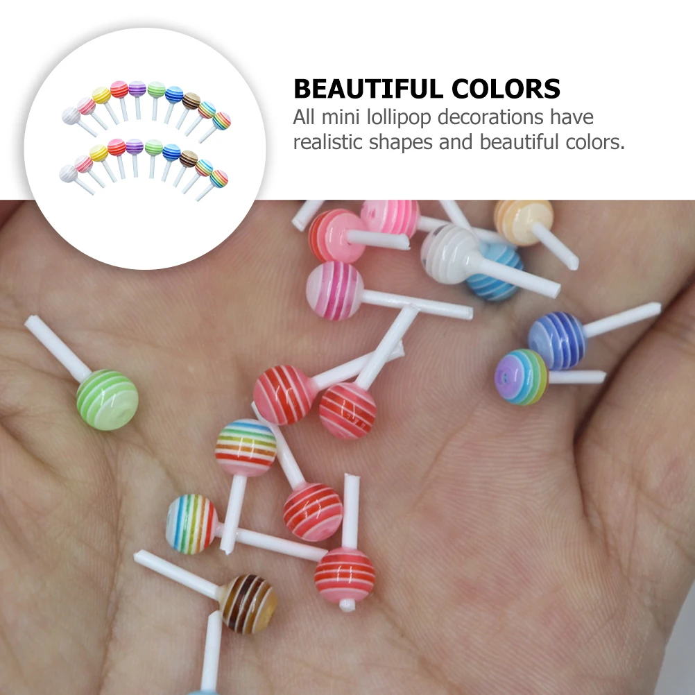 25 個シミュレーションロリポップ装飾ミニチュアプラスチックおもちゃカラフルなモデル小道具ドールハウスキッチンアクセサリー現実的な形状