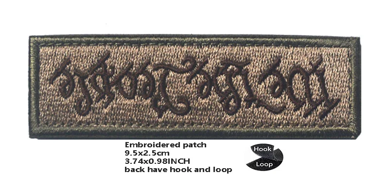 Hot Selling Outdoor Bag Accessories Badge Strip English Letter Embroidered Hat Badge Mini Patch