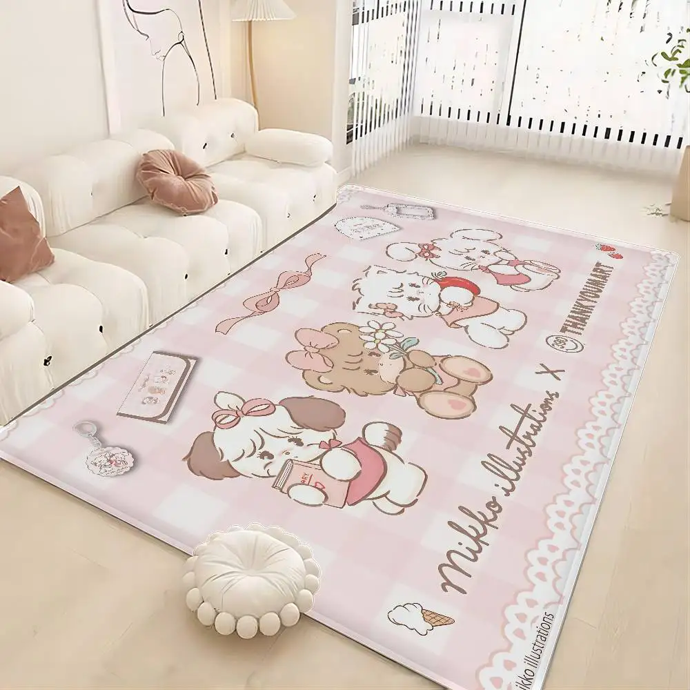 Cute Cat Mikko I-illustrations Room Mats Anti-slip Absorb Water Long Strip Cushion Bedroon Mat Household Carpets