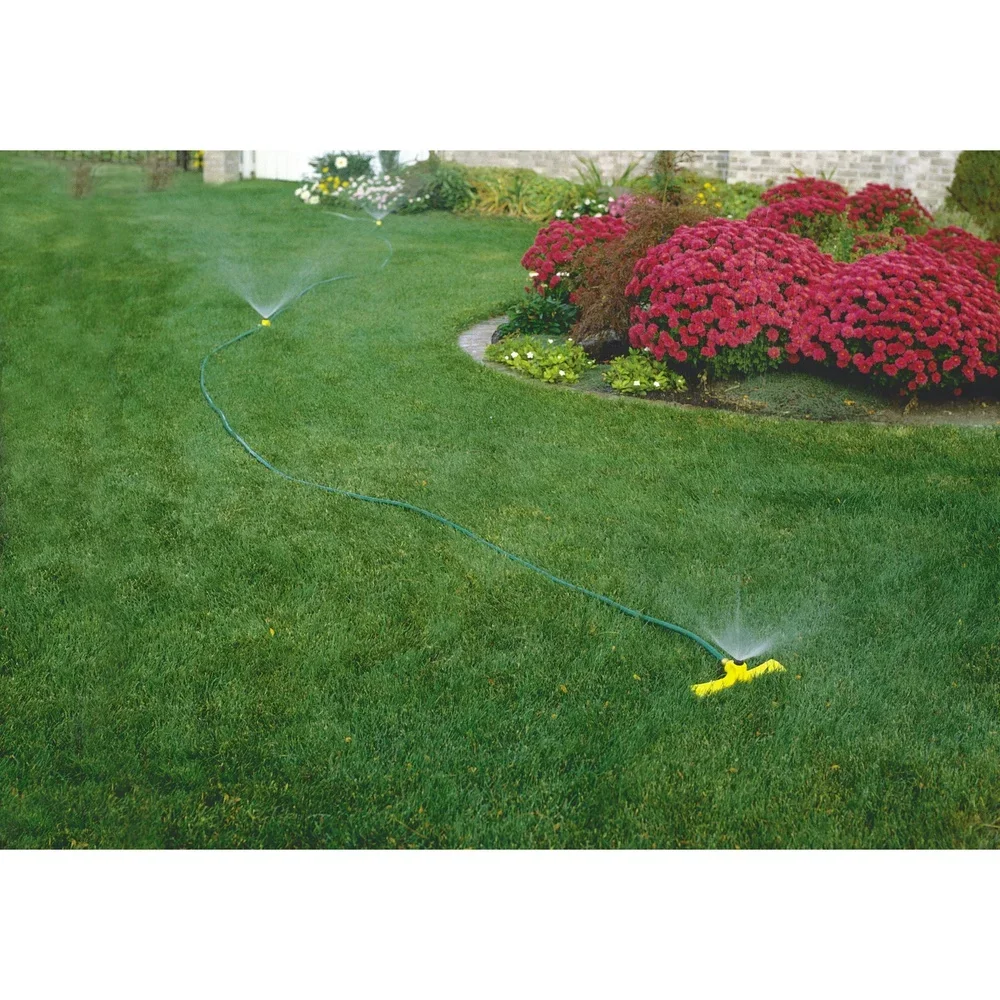 

Портативная стационарная спринклерная система без заливки, гибкая система полива с 5 насадками, 3 спринклерными головками, большие газоны