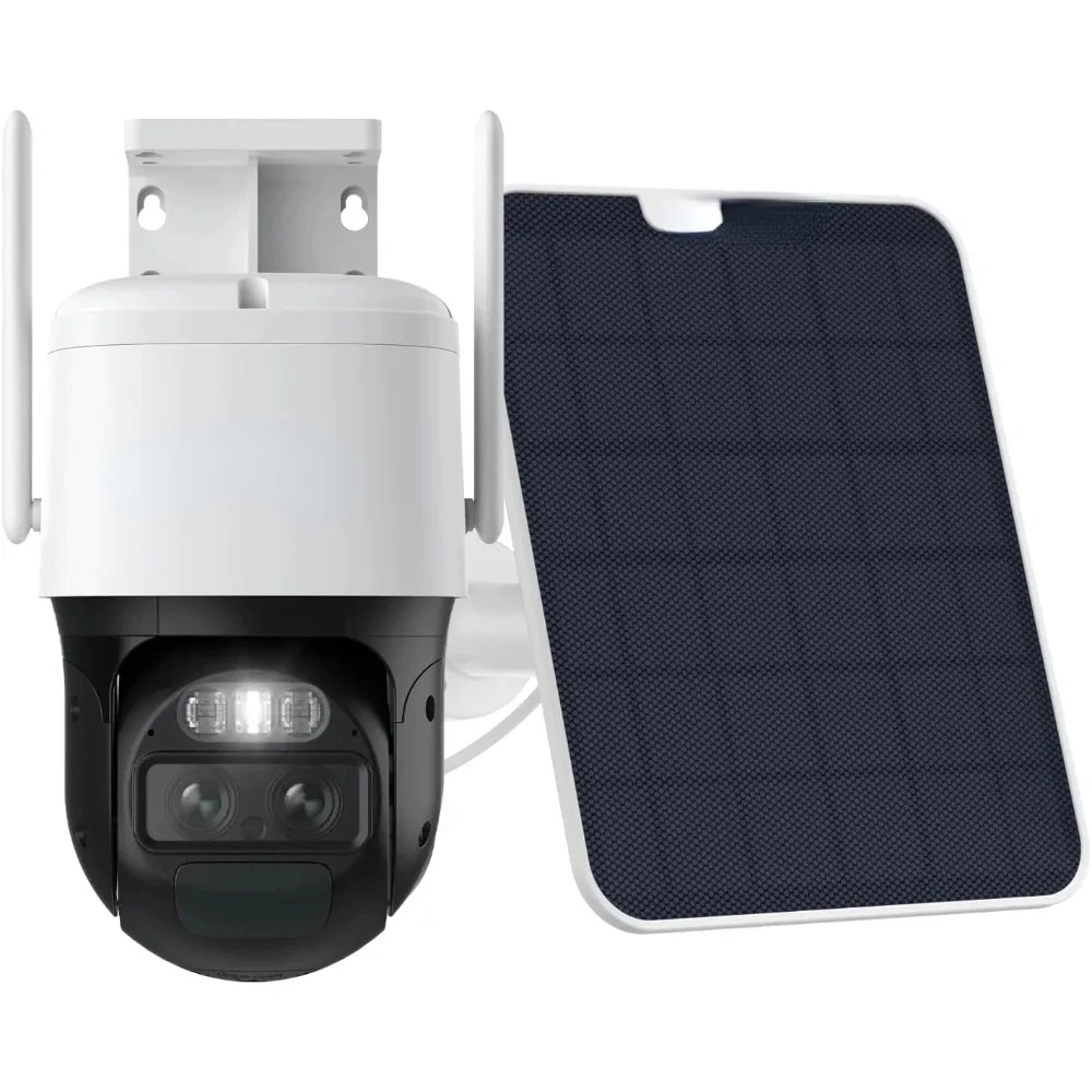 TrackMix LTE+SP - 4G LTE Cellular Security Camera Outdoor, Dual Lens, Auto Tracking, 6X Hybrid Zoom,