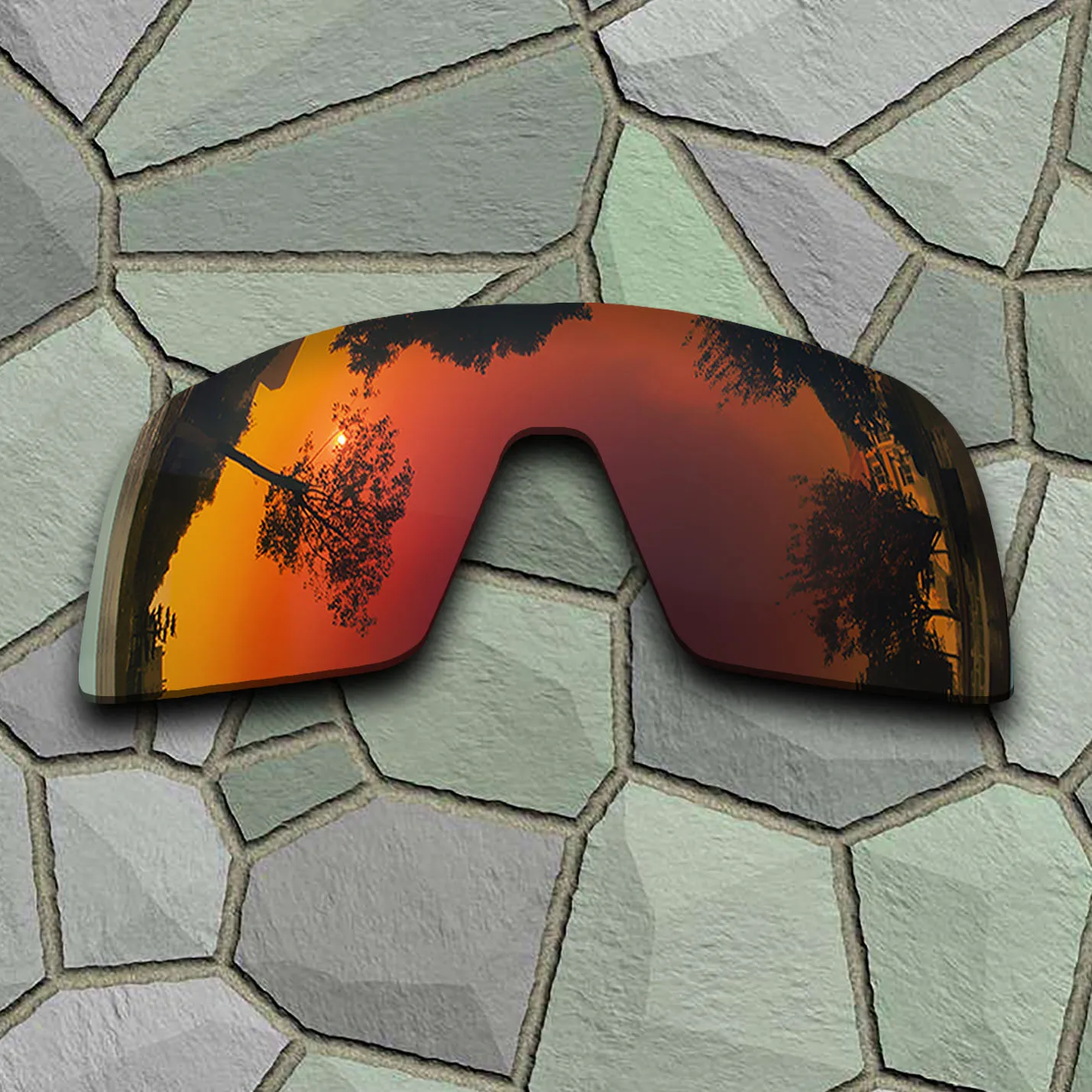 Red Orange Sunglasses Polarized Replacement Lenses for Oakley Sutro