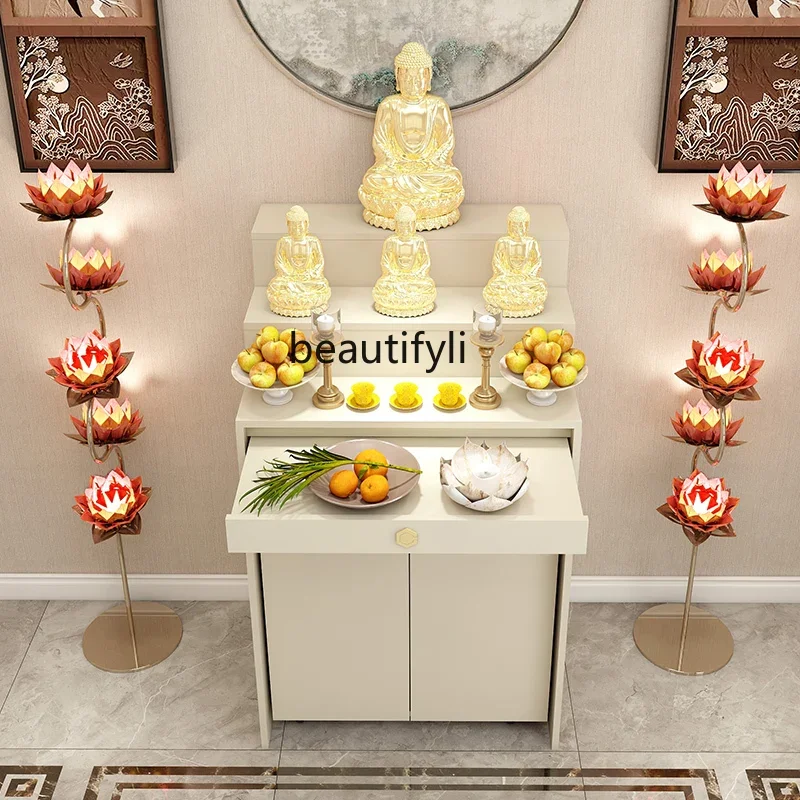 Buddhist shrine offering table Modern Tiaoji incense Buddhist hall living room tribute table