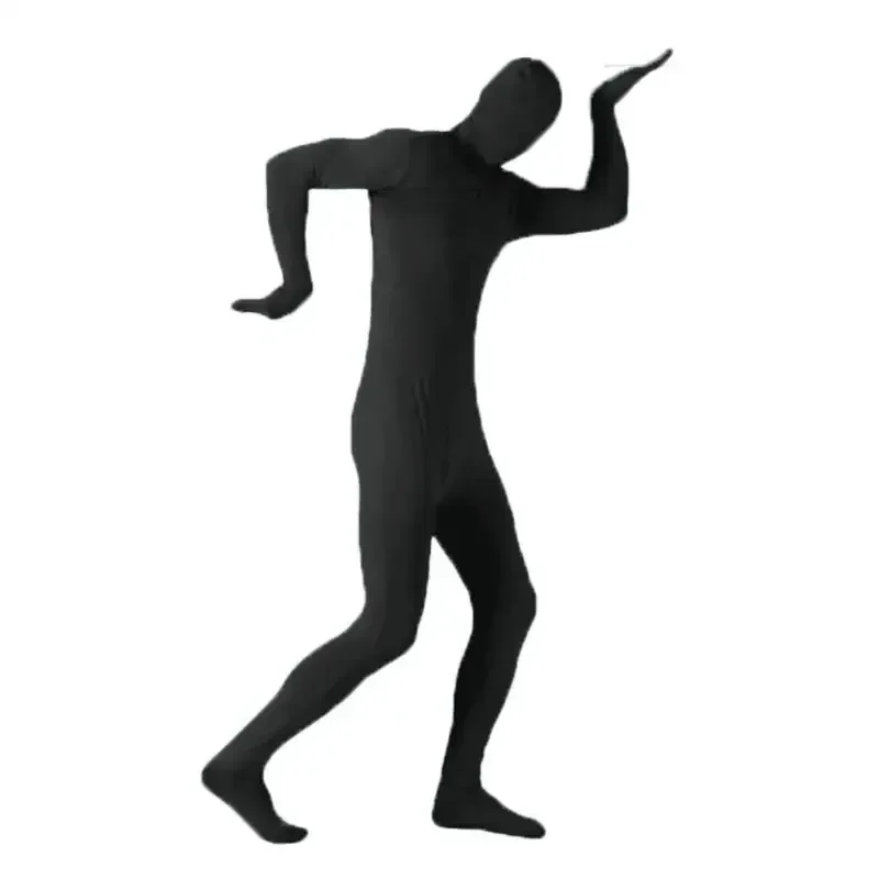 

CosplayCombinaison complète en spandex pour hommes et femmes, zentai noir imbibé, carnaval d'Halloween, peau serrée imbibée