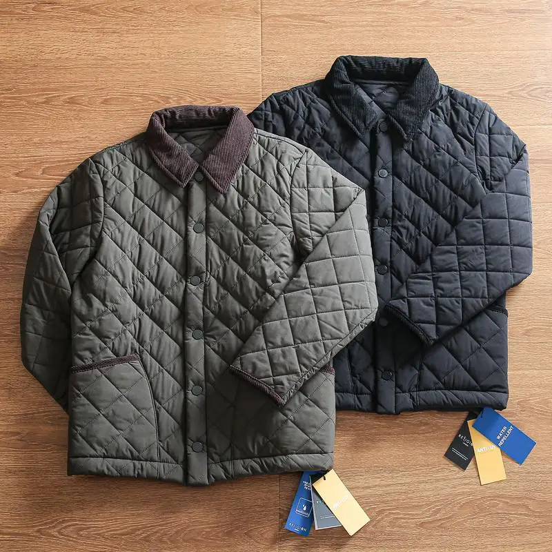 

Легкая водонепроницаемая теплая мужская куртка из хлопка с американской строчкой, модная городская верхняя одежда с длинными рукавами, регулируемая
