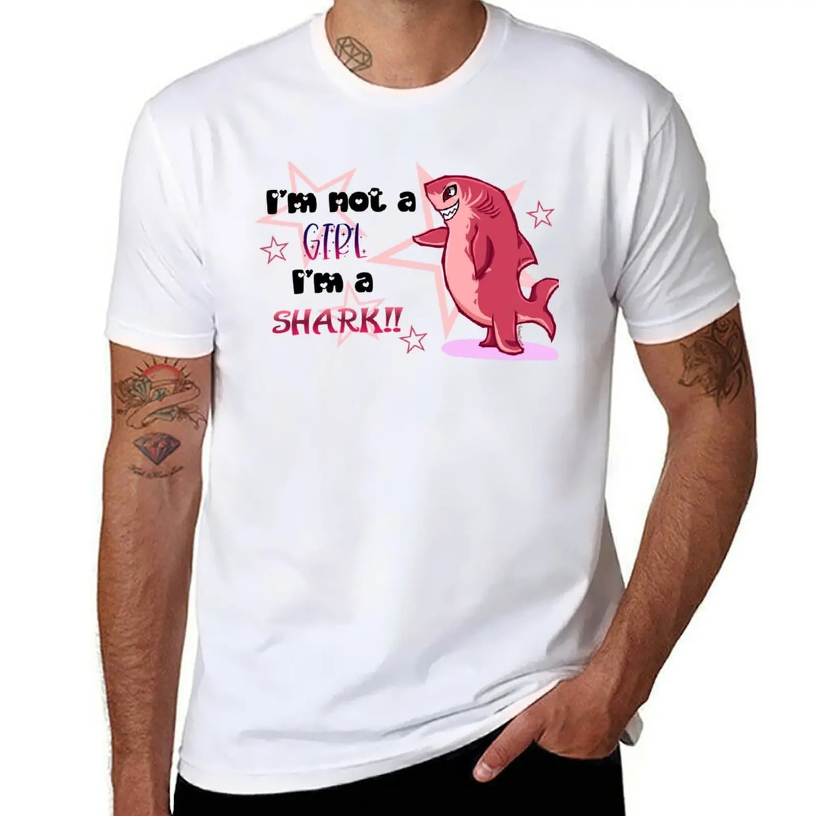 

I'm not a GIRL I'm a SHARK!! - Nimona T-Shirt t shirts for man cotton funny man t shirt luxury T-Shirt