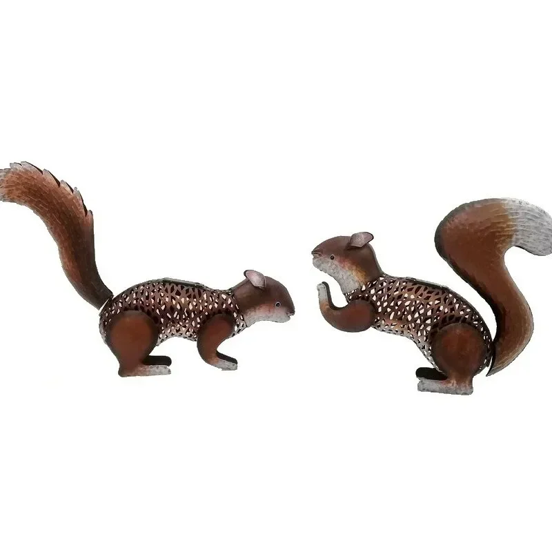 

Metal handicrafts painted cross-border foreign trade hot-selling wrought iron squirrel creative animal lawn decoration