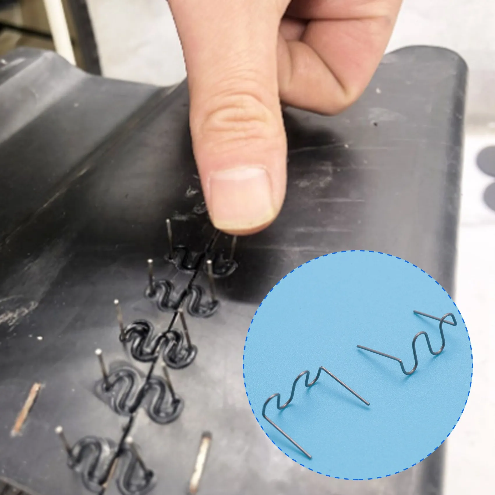 

Y42A-1500Pcs Welding Rods Hot Staple Repair Machine Plastic Welding Hot Stapler Auto Bumper Repair Pre Cut Wave Staples 0.6Mm