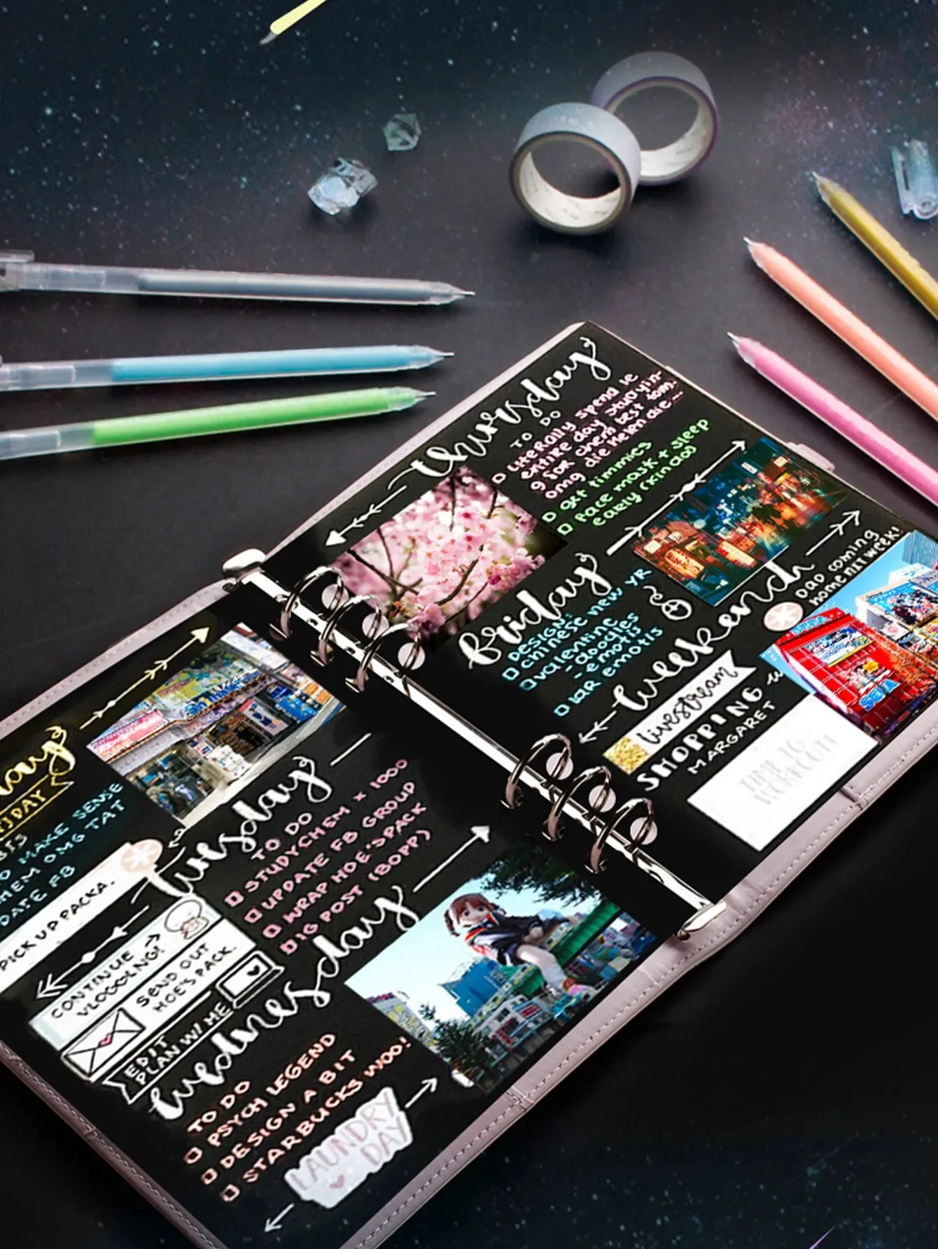 12-farbiger Nadel-Textmarker mit großer Kapazität, feine Spitze, 0,5 mm, Gelstift, Zeichnung, DIY, schwarzer Karton, Zeichnung, Markierung, Tagebuch, Kritzeln – Detail 4
