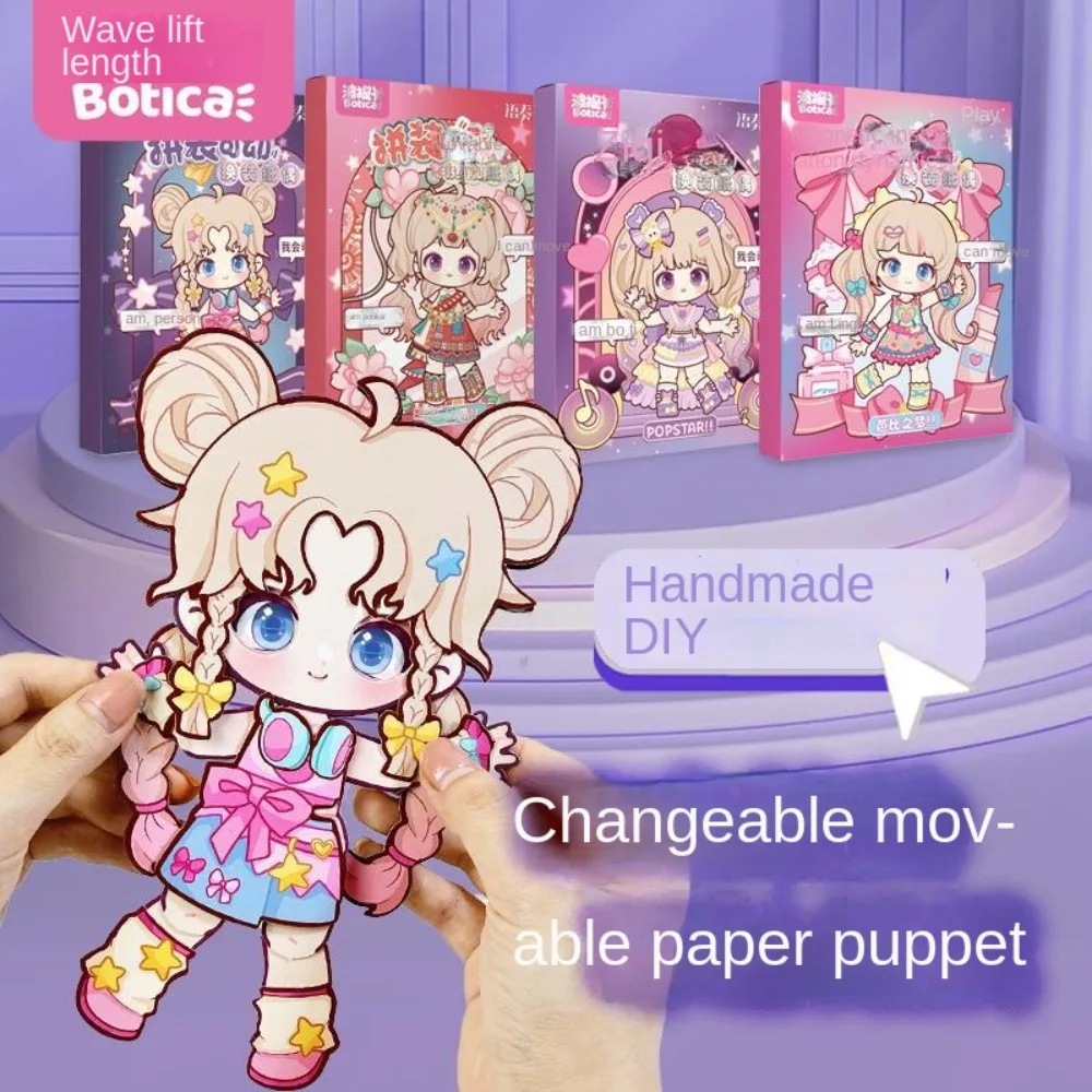 

Kawaii PVC Dress Up Sticker EVA DIY Changeover Sticker Hand Book Cartoon Activity Books Guka Sticker Princess Toy Diary