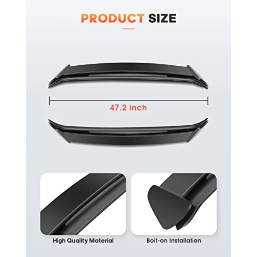 ABS Autoruit Dakspoiler Wing Body Kit Type-R Stijl Fit voor 1996-2000 voor Honda Civic Hatchback mat Zwart Dakspoiler