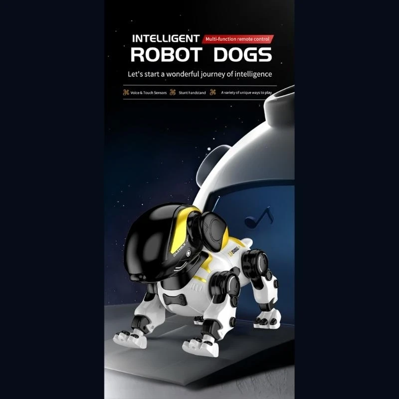 Y4QA Voice Activated Interactive Robot Dog met programmeerbare stuntmodi afstandsbediening voor kinderen