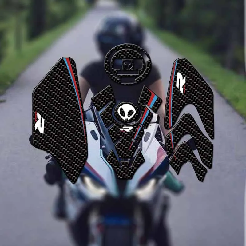 

Motorcycle Carbon Fiber Fuel Tank Stickers Cover Stickers Anti-skid Side Stickers Fishbone Stickers For BMW S1000R S1000RR