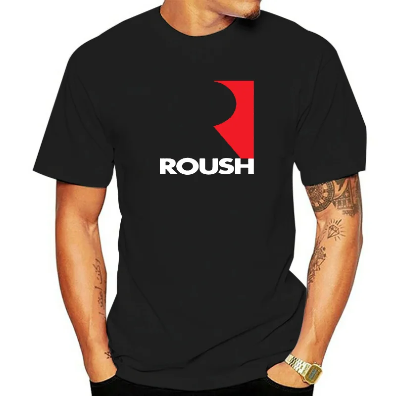 New Roush Racing Logo Men';S Black T-Shirt Size S To 3Xl Apparel Casual  Tee Shirt